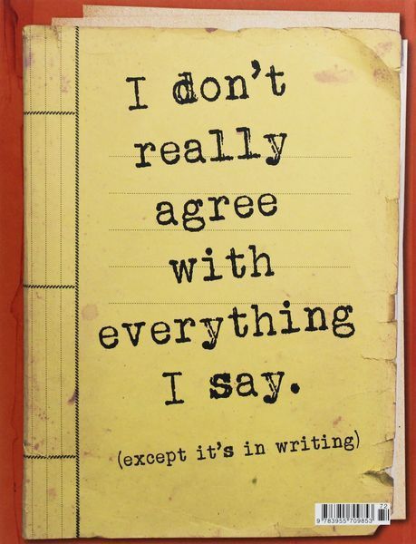 Книга I Don't Really Agree with Everything I Say - обкладинка